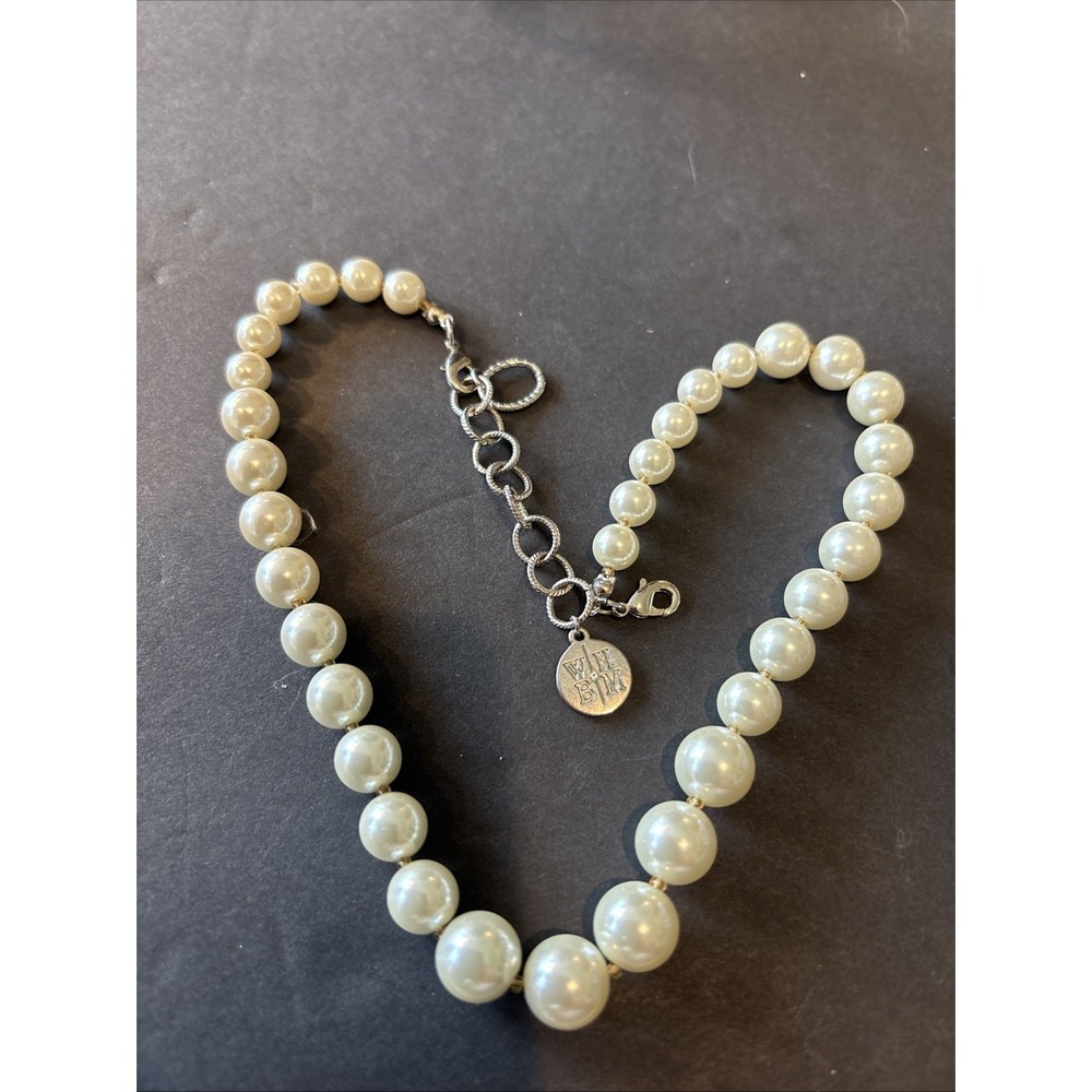 White House Black Market String Of Faux Pearls Necklace - Picture 5 of 5